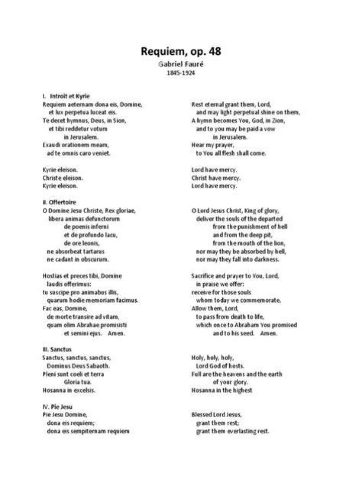 What is the translation of requiem?